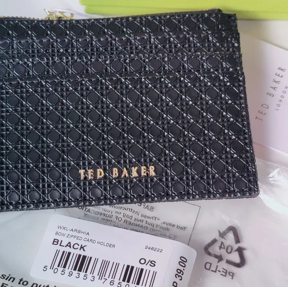 Black leather Ted Baker Card Coin Purse new - Picture 8 of 12